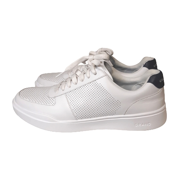Cole Haan Grand Crosscourt Leather Sneakers White Breathable - Picture 8 of 12